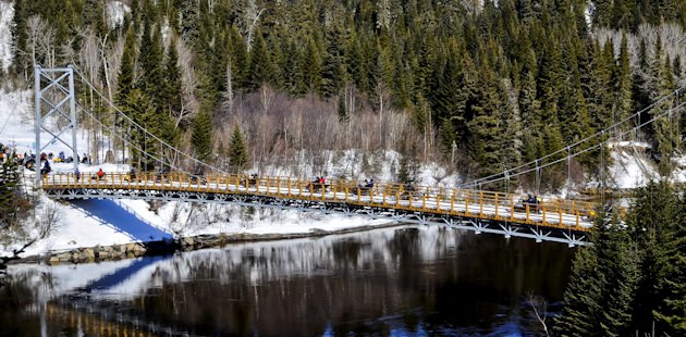 Passerelle pour motoneigistes en Côte-Nord